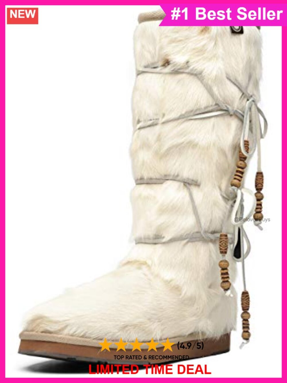 Shearling Sheepskin Knee High Winter Snow Boots